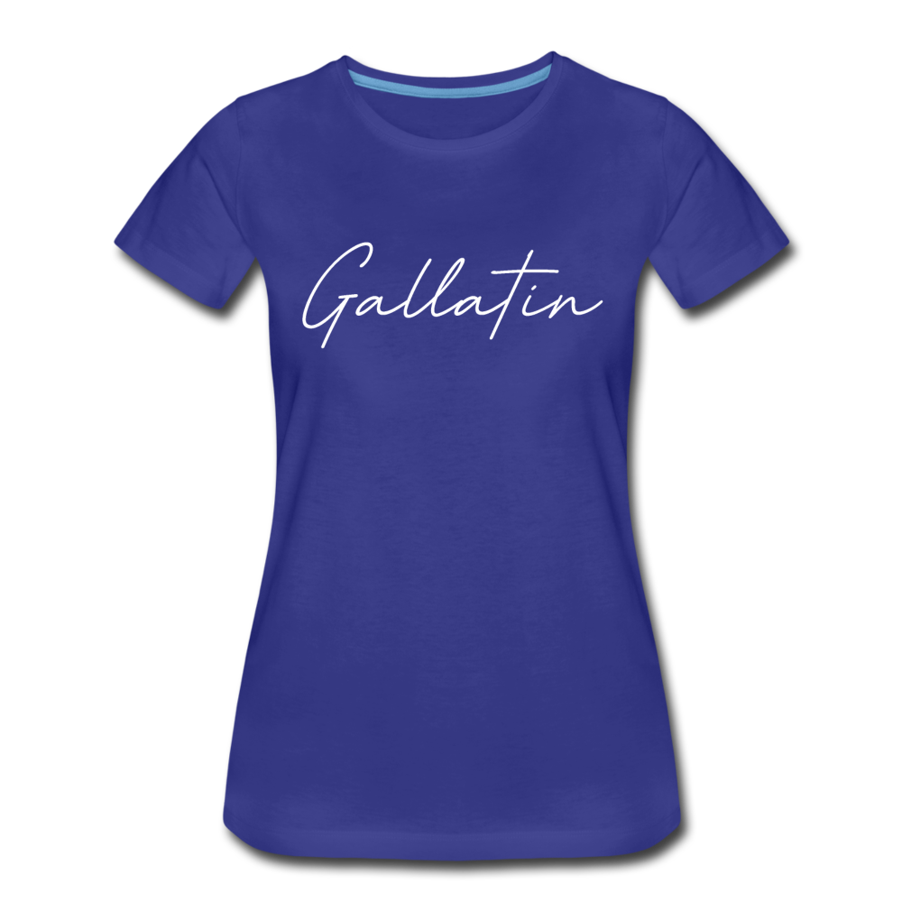 Gallatin County Cursive Women's T-Shirt - royal blue