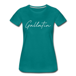 Gallatin County Cursive Women's T-Shirt - teal