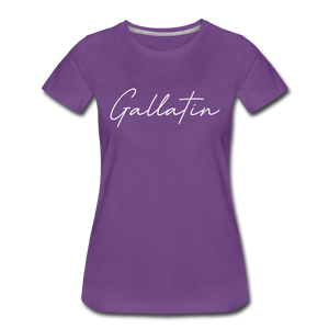 Gallatin County Cursive Women's T-Shirt - purple
