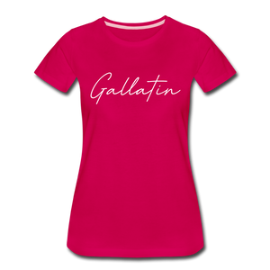 Gallatin County Cursive Women's T-Shirt - dark pink