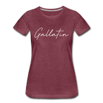 Gallatin County Cursive Women's T-Shirt - heather burgundy