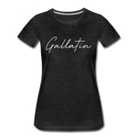 Gallatin County Cursive Women's T-Shirt - charcoal gray