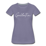 Gallatin County Cursive Women's T-Shirt - washed violet