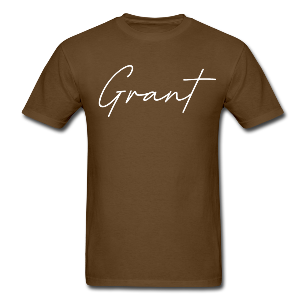 Grant County Cursive T-Shirt - brown