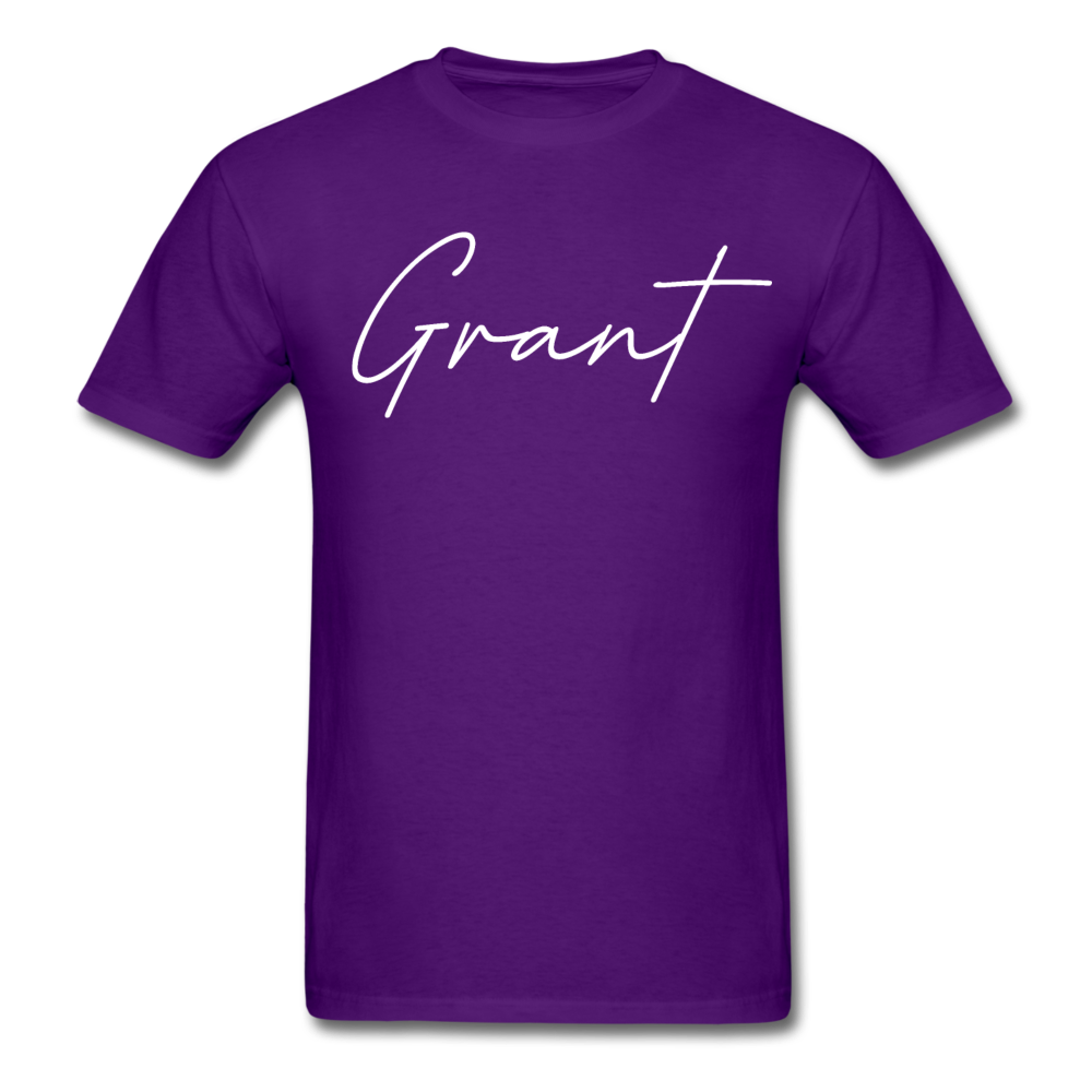 Grant County Cursive T-Shirt - purple