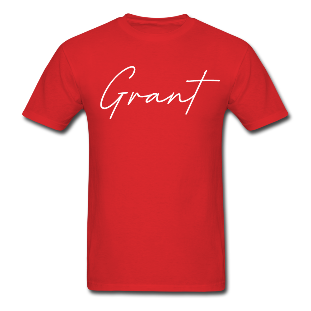 Grant County Cursive T-Shirt - red