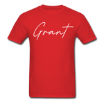 Grant County Cursive T-Shirt - red