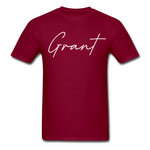 Grant County Cursive T-Shirt - burgundy