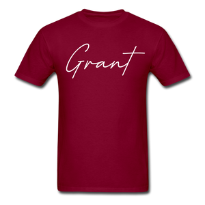 Grant County Cursive T-Shirt - burgundy