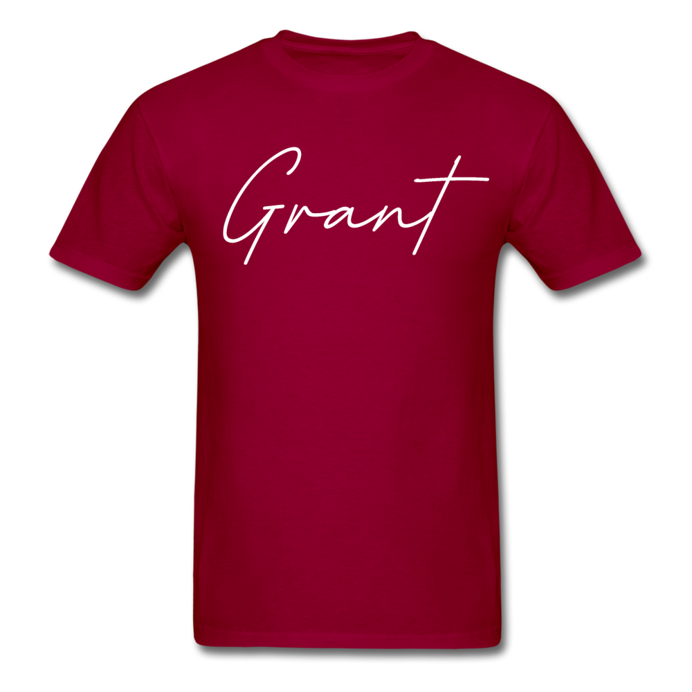 Grant County Cursive T-Shirt - dark red