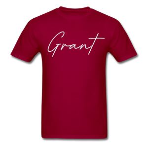 Grant County Cursive T-Shirt - dark red