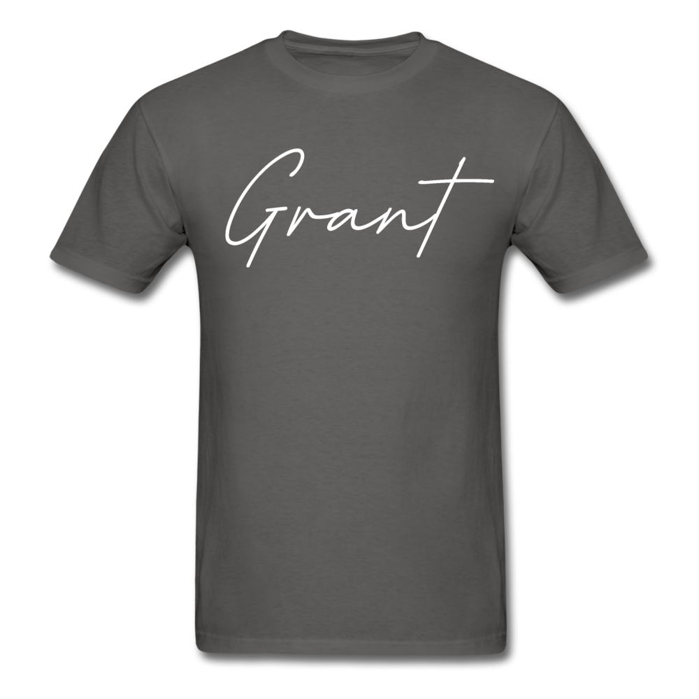 Grant County Cursive T-Shirt - charcoal