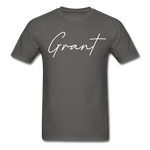 Grant County Cursive T-Shirt - charcoal