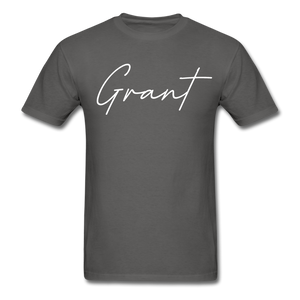 Grant County Cursive T-Shirt - charcoal