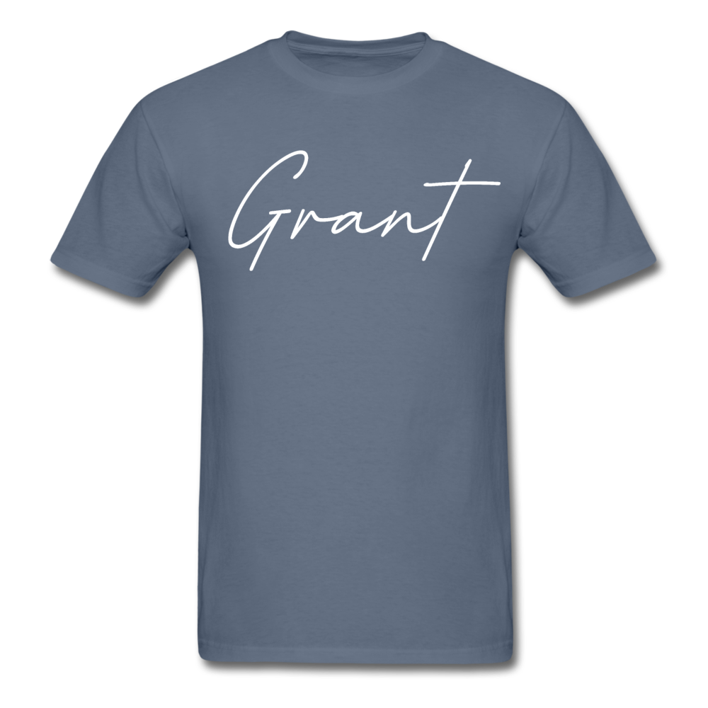 Grant County Cursive T-Shirt - denim