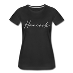 Hancock County Cursive Women's T-Shirt - black