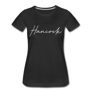 Hancock County Cursive Women's T-Shirt - black