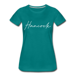 Hancock County Cursive Women's T-Shirt - teal