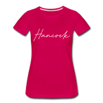 Hancock County Cursive Women's T-Shirt - dark pink