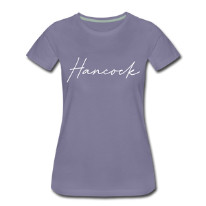Hancock County Cursive Women's T-Shirt - washed violet