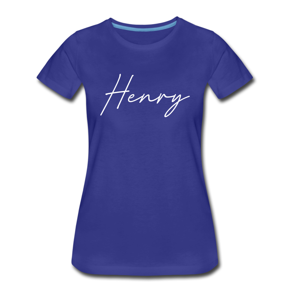 Henry County Cursive Women's T-Shirt - royal blue