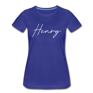 Henry County Cursive Women's T-Shirt - royal blue