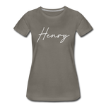 Henry County Cursive Women's T-Shirt - asphalt gray