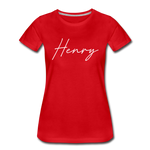 Henry County Cursive Women's T-Shirt - red