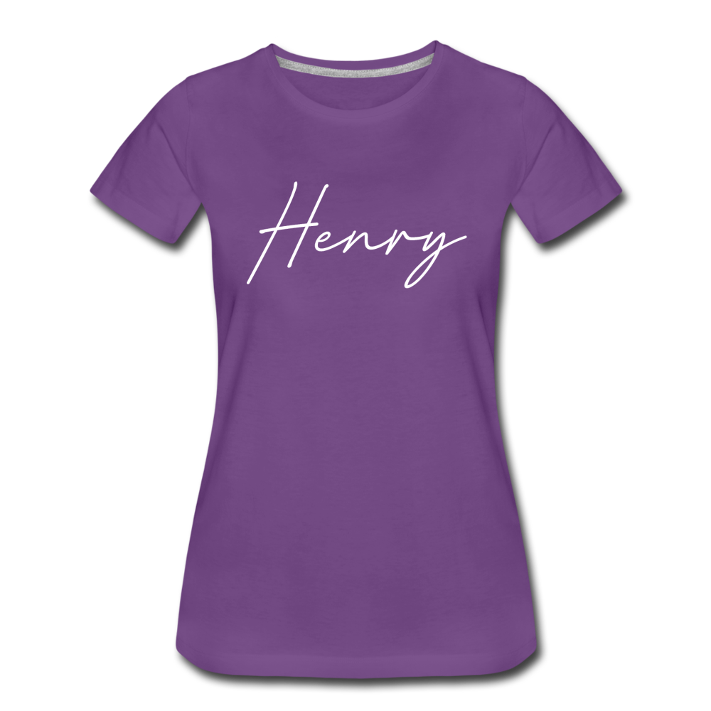 Henry County Cursive Women's T-Shirt - purple