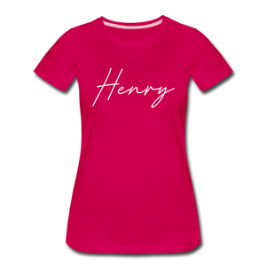 Henry County Cursive Women's T-Shirt - dark pink