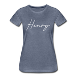 Henry County Cursive Women's T-Shirt - heather blue