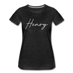 Henry County Cursive Women's T-Shirt - charcoal gray