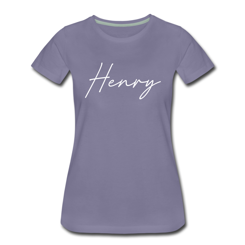 Henry County Cursive Women's T-Shirt - washed violet