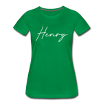 Henry County Cursive Women's T-Shirt - kelly green