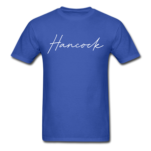 Hancock County Cursive T-Shirt - royal blue