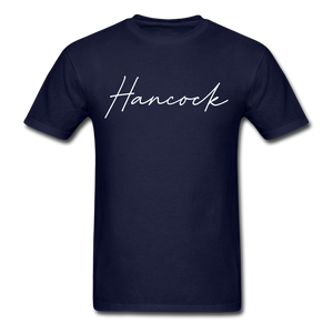 Hancock County Cursive T-Shirt - navy