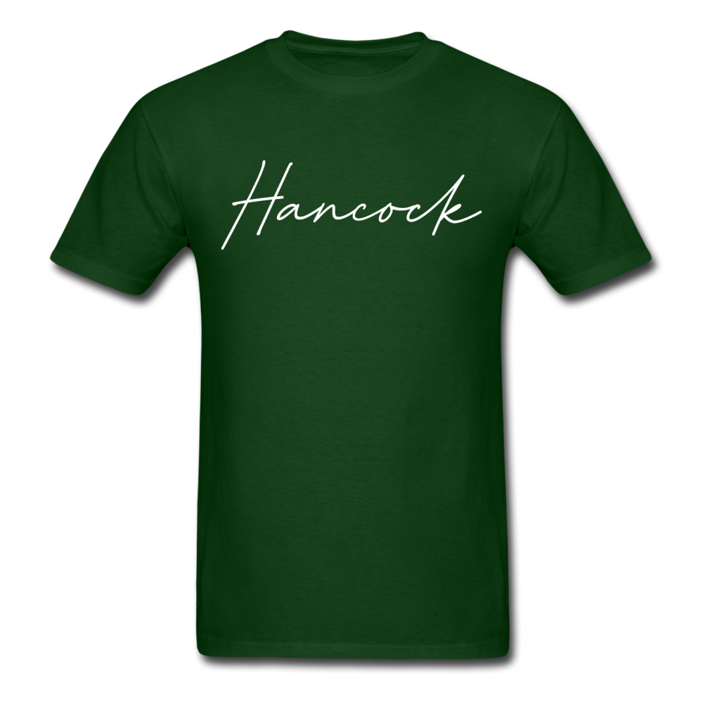 Hancock County Cursive T-Shirt - forest green