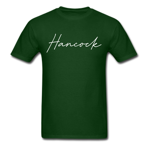 Hancock County Cursive T-Shirt - forest green