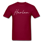 Harlan County Cursive T-Shirt - burgundy