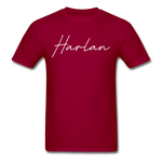 Harlan County Cursive T-Shirt - dark red