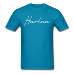 Harlan County Cursive T-Shirt - turquoise