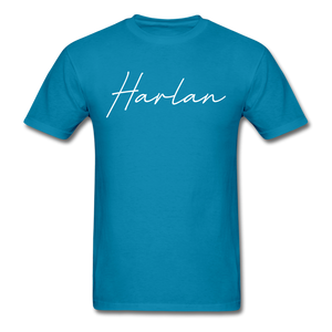 Harlan County Cursive T-Shirt - turquoise