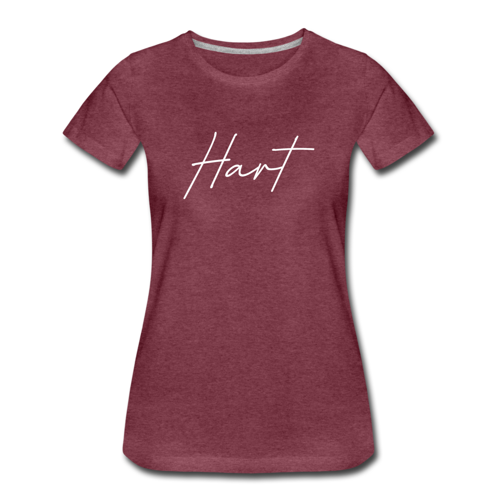 Hart County Cursive Women's T-Shirt - heather burgundy