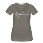 Hopkins County Cursive Women's T-Shirt - asphalt gray