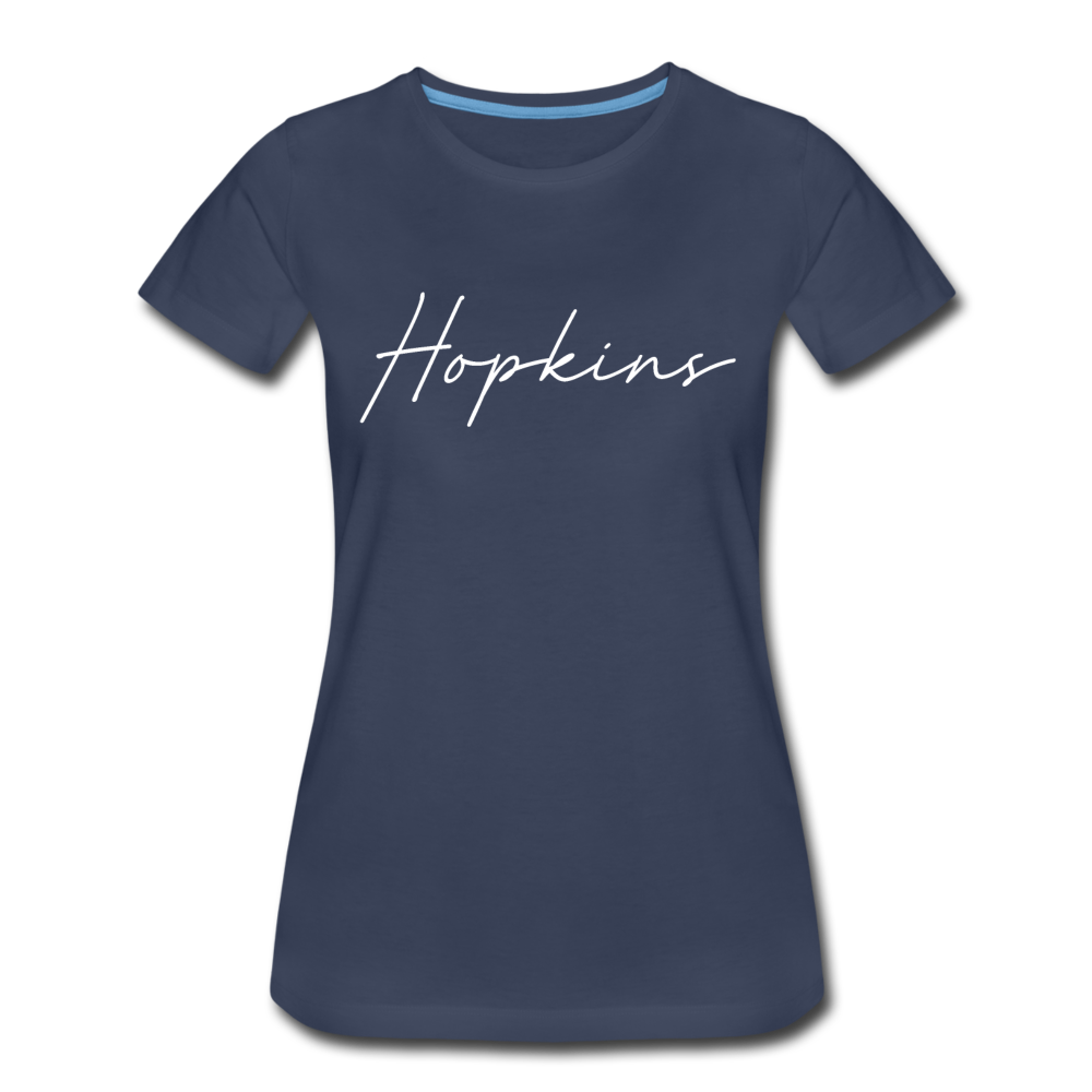 Hopkins County Cursive Women's T-Shirt - navy