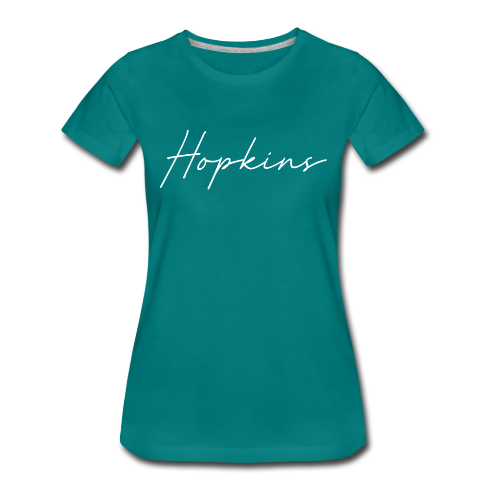 Hopkins County Cursive Women's T-Shirt - teal