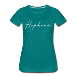 Hopkins County Cursive Women's T-Shirt - teal