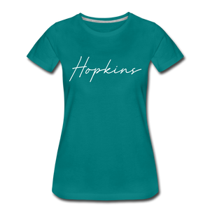 Hopkins County Cursive Women's T-Shirt - teal