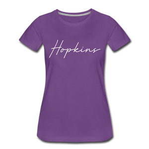 Hopkins County Cursive Women's T-Shirt - purple