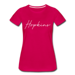 Hopkins County Cursive Women's T-Shirt - dark pink